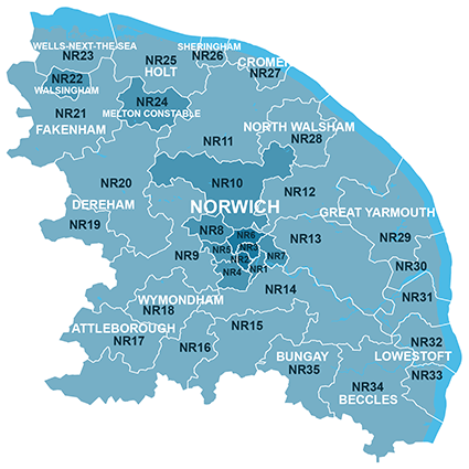 Norwich Map (House Sale Data)